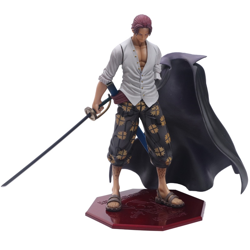 25cm Japan Anime One Piece Shanks Portrait of Pirates Red Hair Pre Painted Figure PVC Action - One Piece Figure